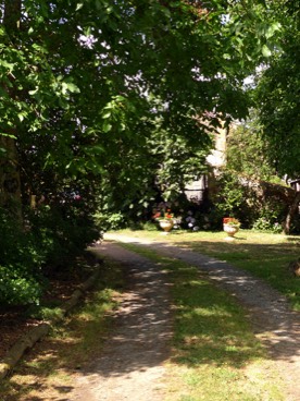 Shady Drive way at Le Gite Tranquille